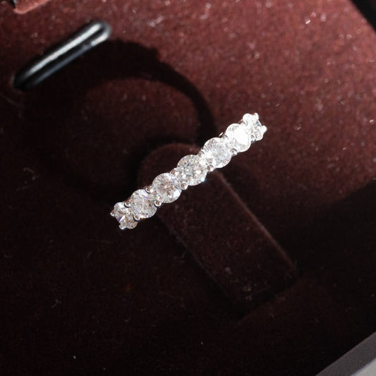 Lab Diamond Collection - 0.84ct 7pcs Lab Diamond Eternity Band Ring