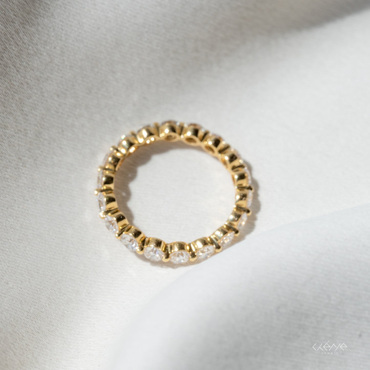 Lab Diamond Collection - 10pt Single Prong Full Eternity Band Ring