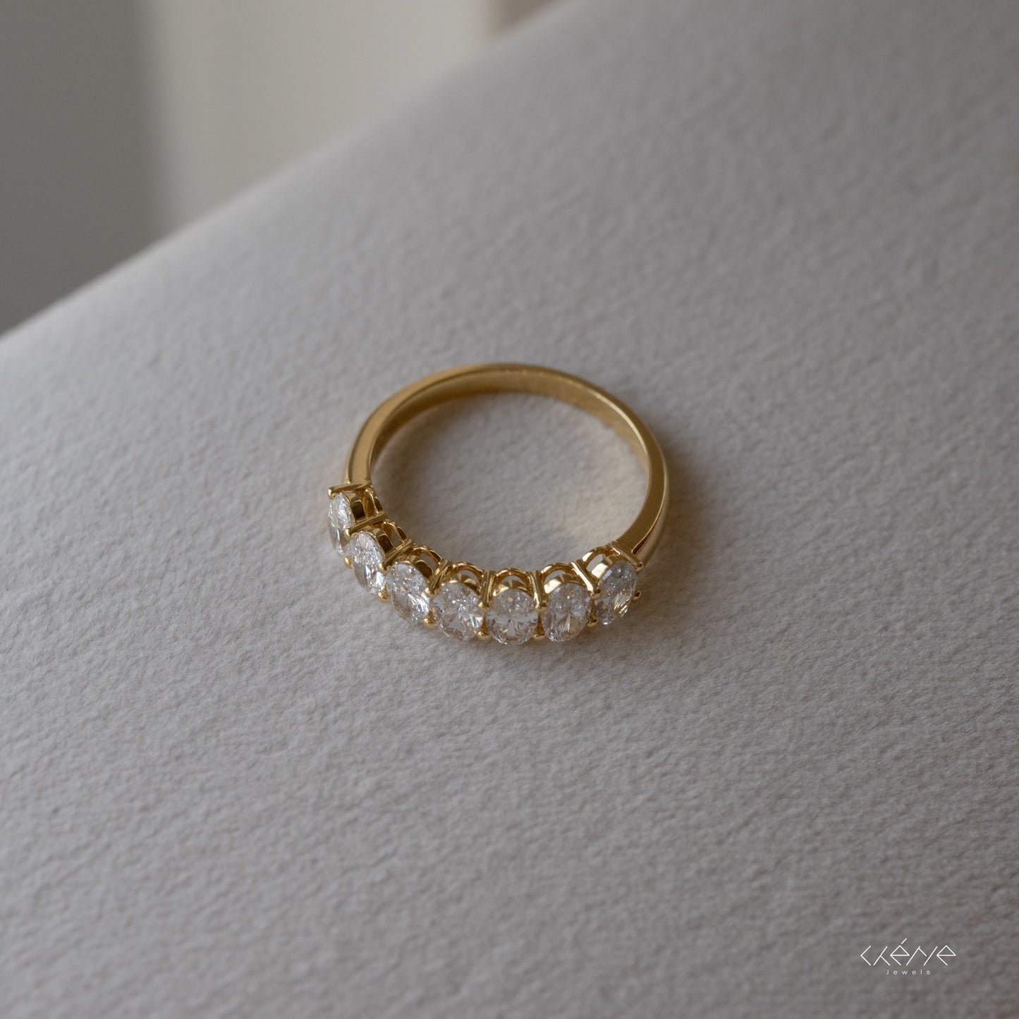 Lab Diamond Collection - 18pt Oval Diamond Eternity Ring