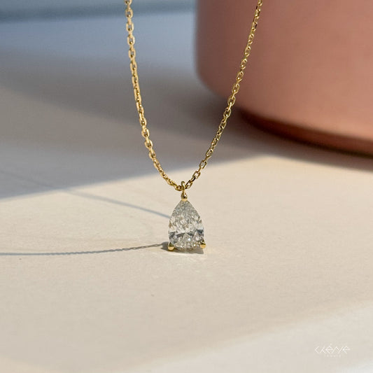 Lab Diamond Collection - 0.50ct Pear Shape Solitaire Necklace