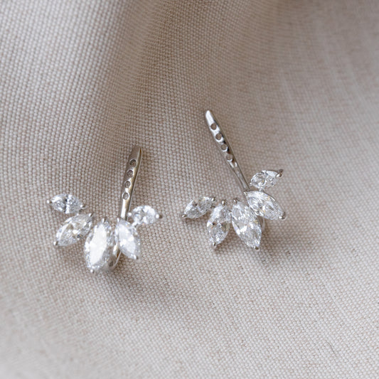 Lab Diamond Collection - Marquise Diamond Leaves Earring Jacket