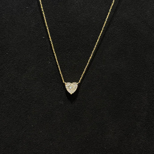 Lab Diamond Collection - 1ct Heart Shape Solitaire Diamond Necklace