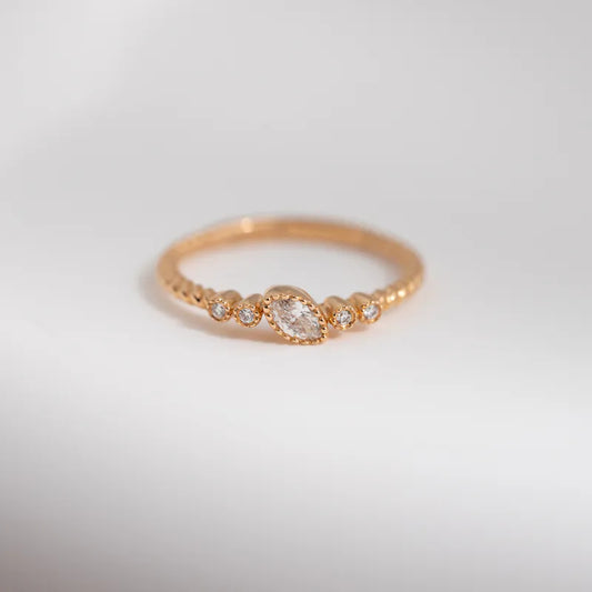 Marquise Diamond Dainty Ring