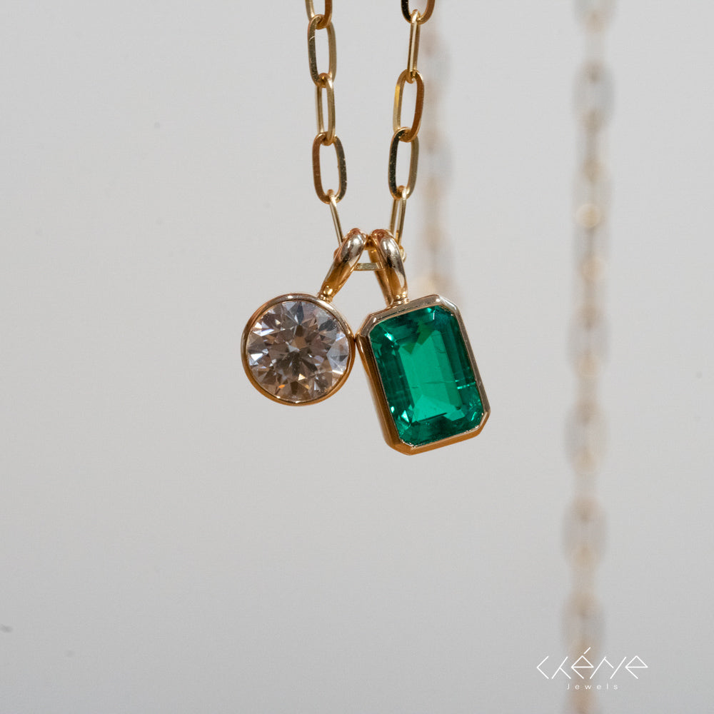 Lab Grown Collection - Lollipop Charms with Gemstones