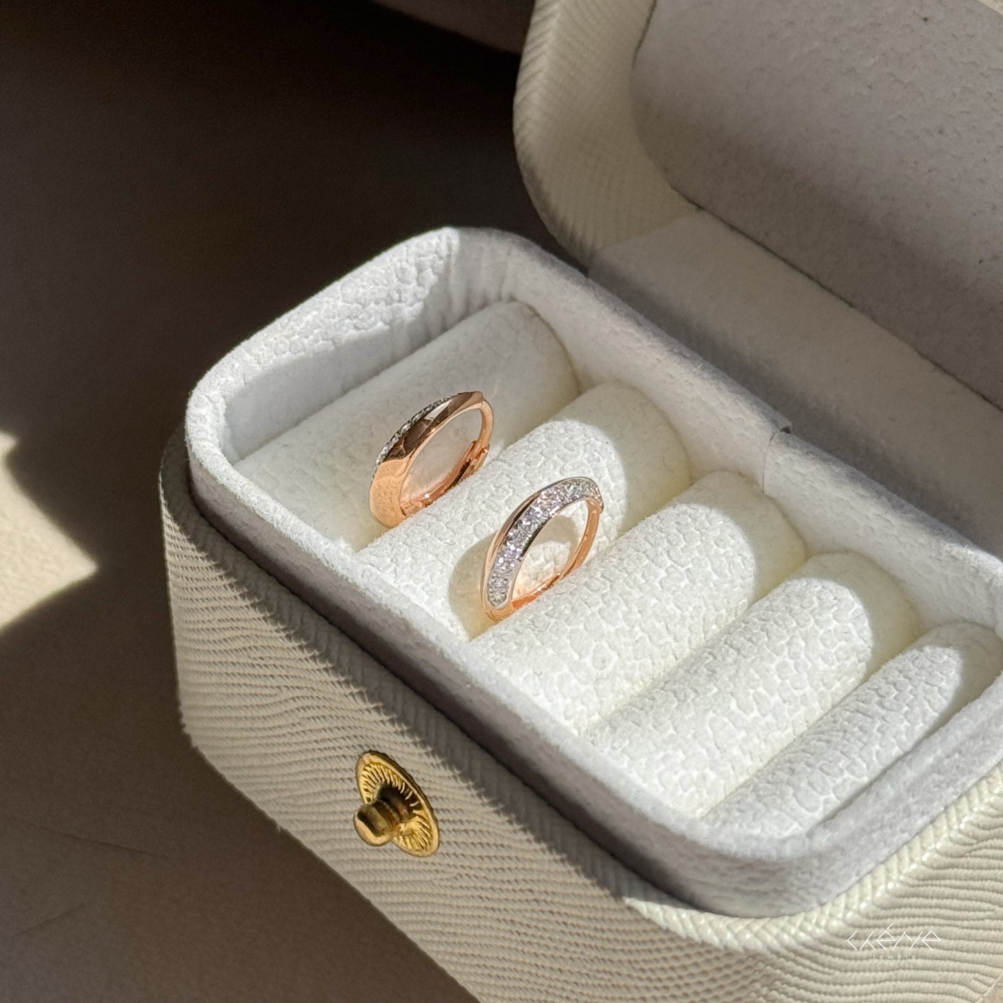 Edgy Mini Diamond Hoop Earrings