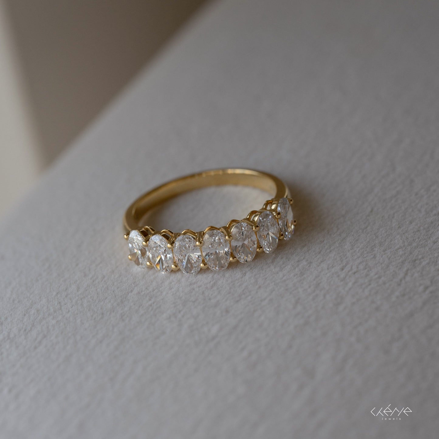 Lab Diamond Collection - 18pt Oval Diamond Eternity Ring