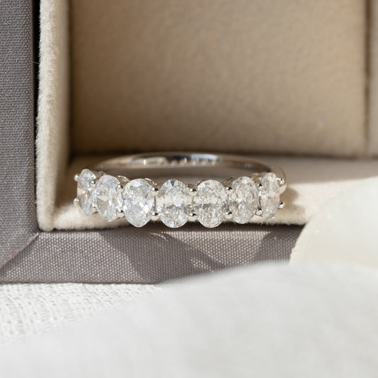 Lab Diamond Collection - 15pt Oval Diamond Eternity Ring