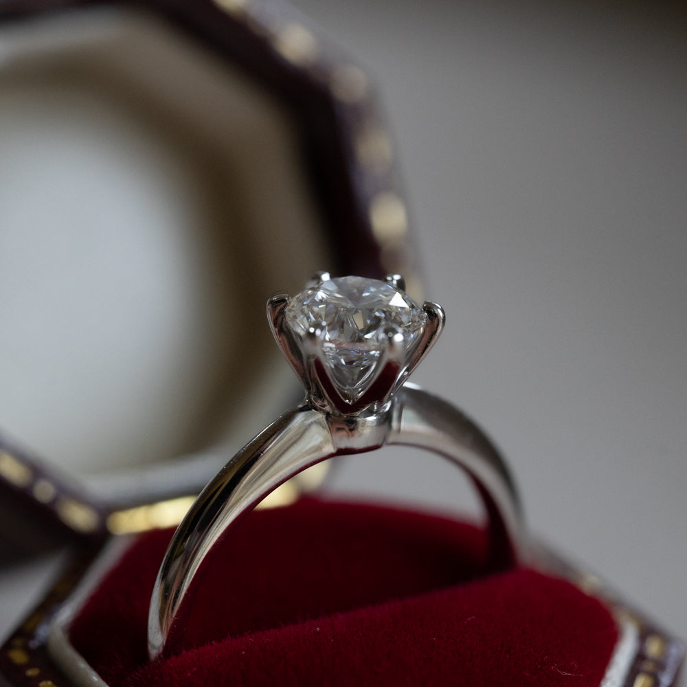 Lab Diamond Collection - 1ct Round Diamond Ring Six Prong Setting