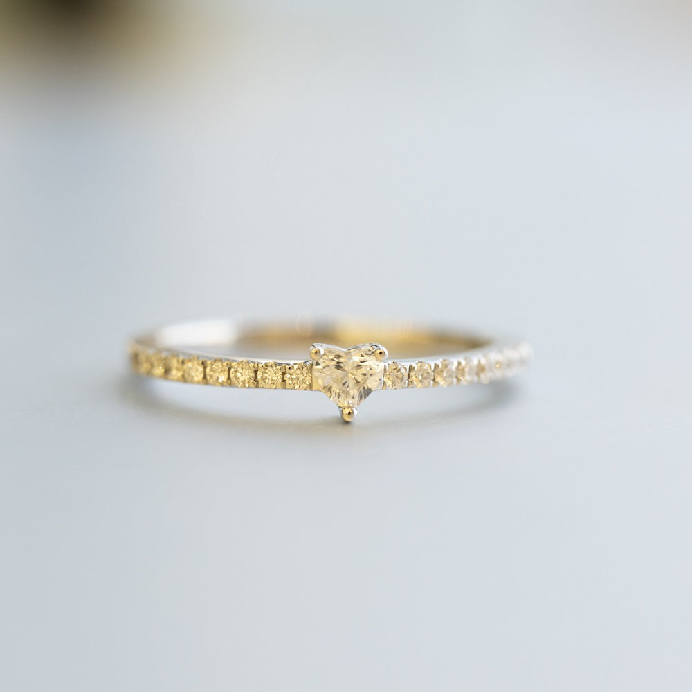 Petite Heart Shape Diamond Ring