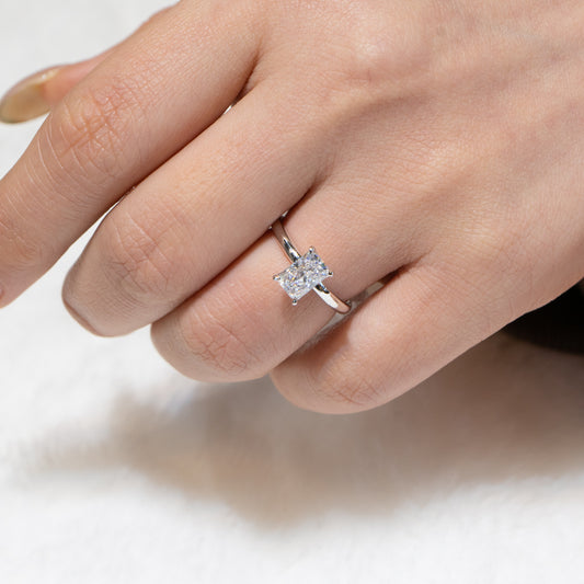 Lab Diamond Collection - 1ct Radiant Cut Diamond with Hidden Halo