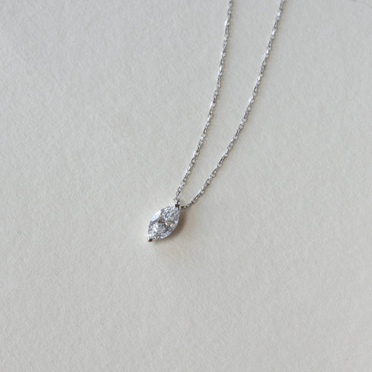 Dainty 30pt Marquise Diamond Necklace