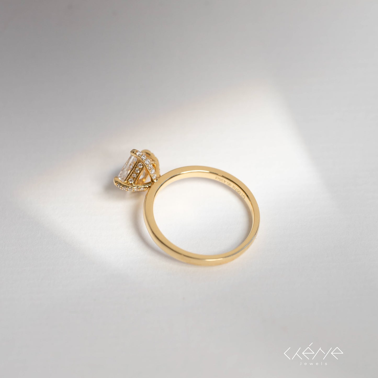 Lab Diamond Collection - 1ct Princess Cut with Hidden Halo and Pave Prong Ring