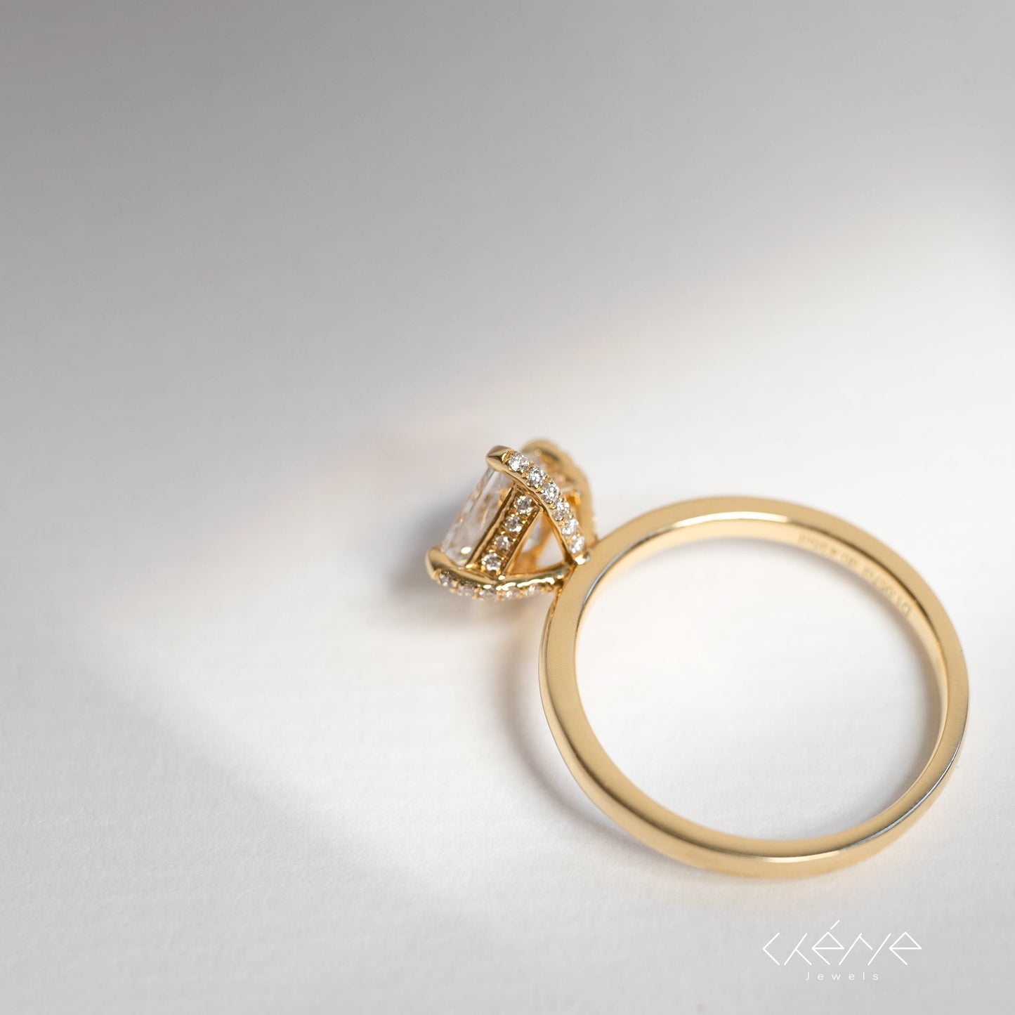 Lab Diamond Collection - 1ct Princess Cut with Hidden Halo and Pave Prong Ring