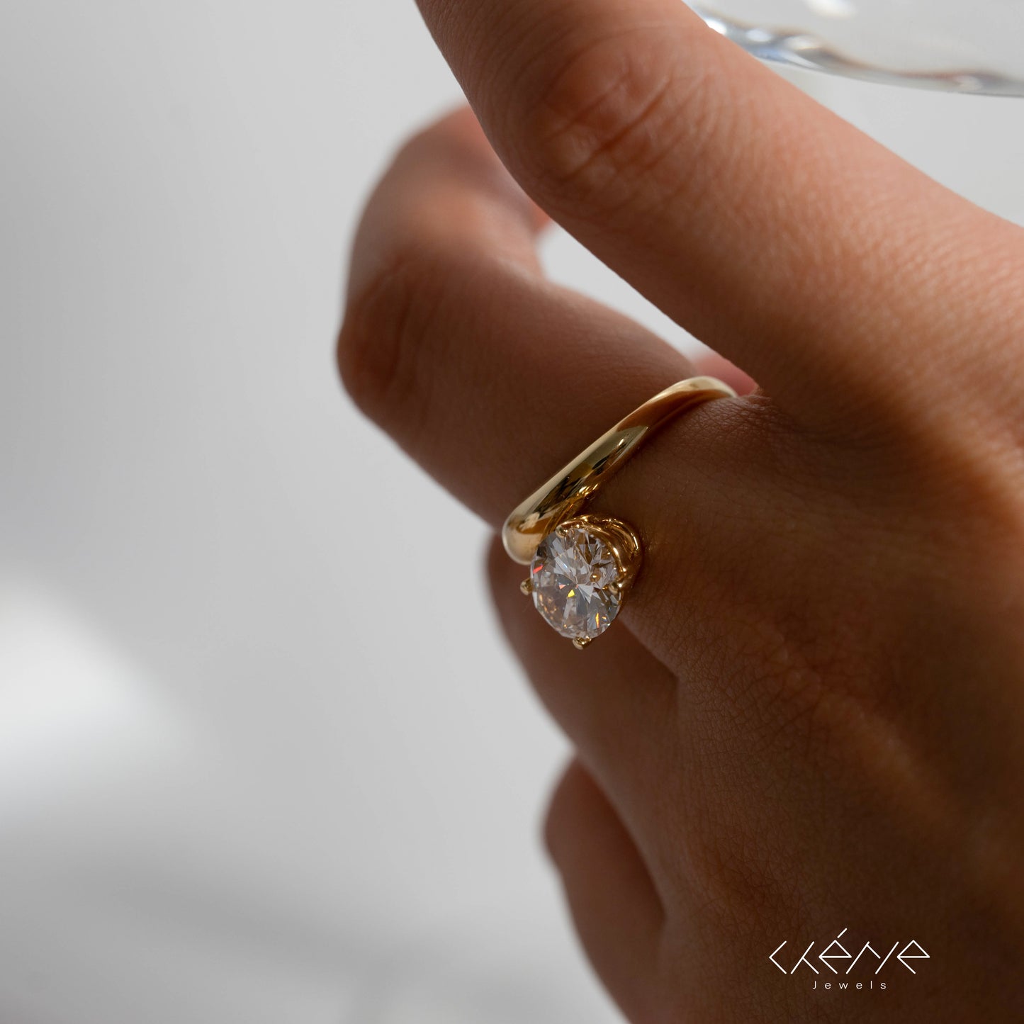 Lab Diamond Collection - Chunky Oval Shaped Diamond Ring