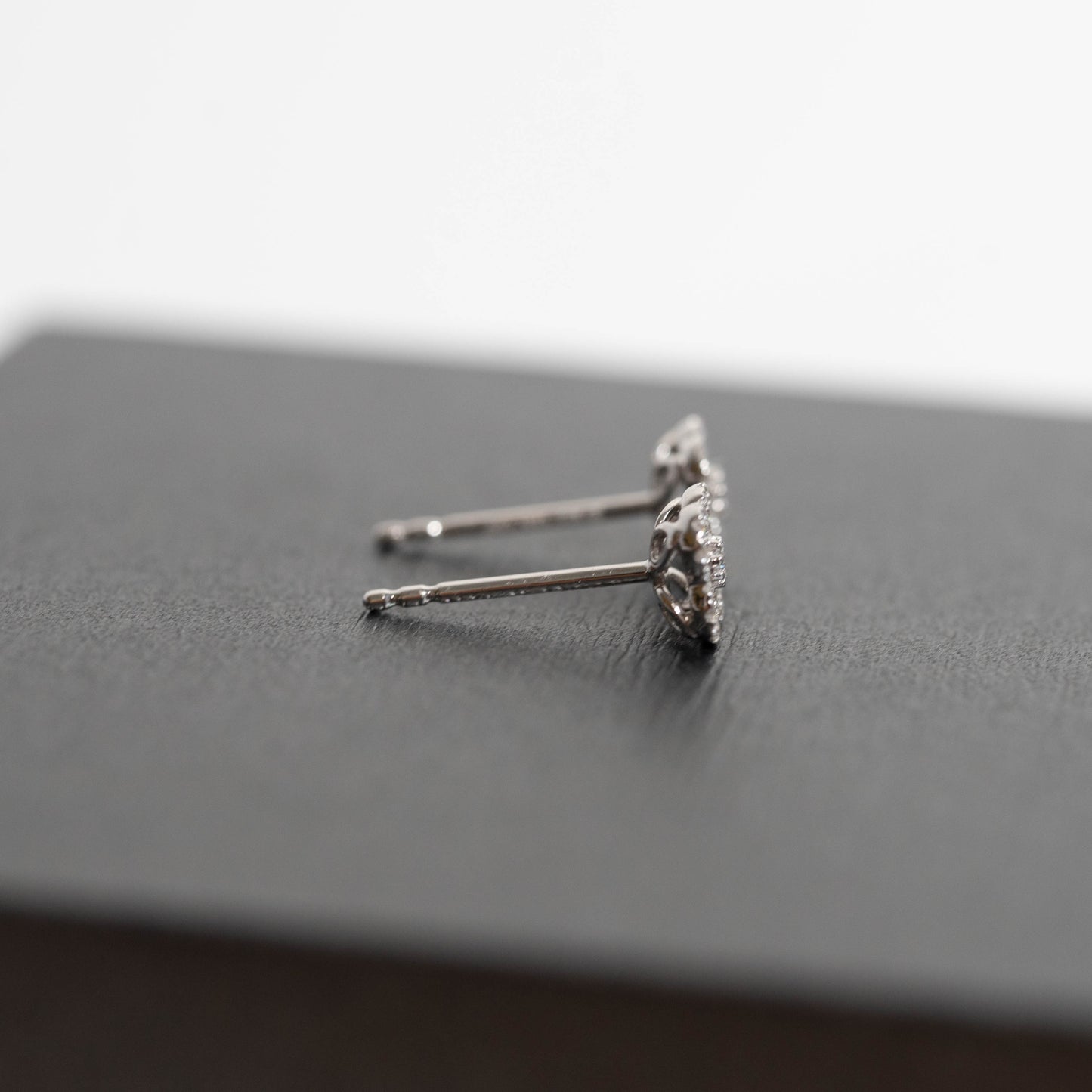 Mini Clover Diamond Stud Earrings