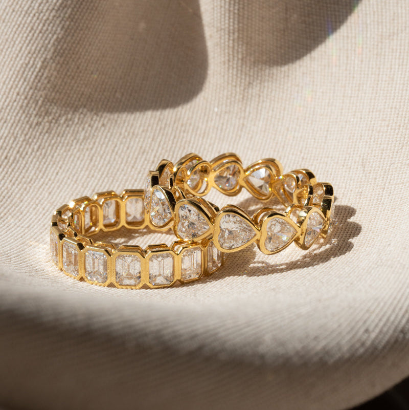 Lab Diamond Collection - Emerald Cut Full Eternity Diamond Band Ring