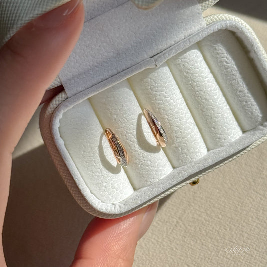 Edgy Mini Diamond Hoop Earrings