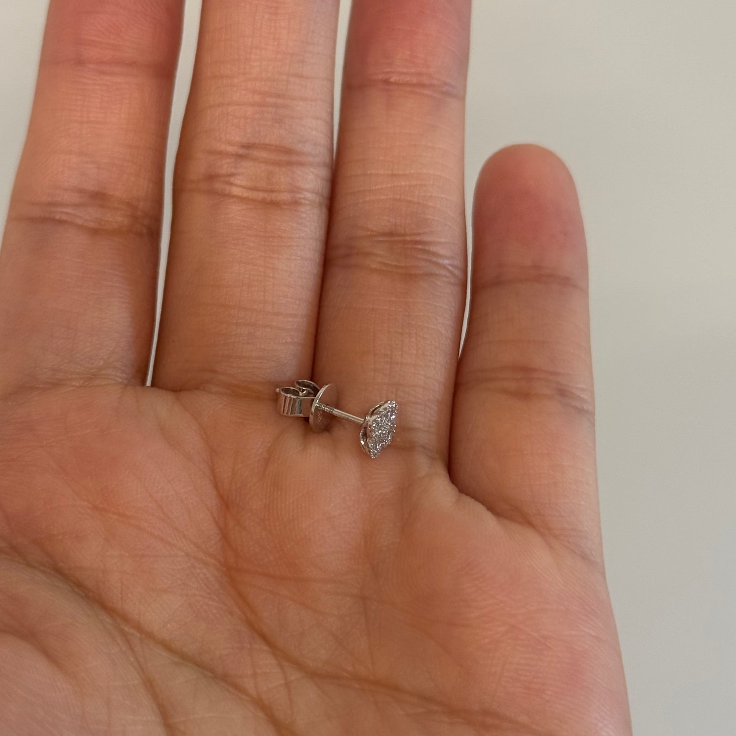 Mini Clover Diamond Stud Earrings