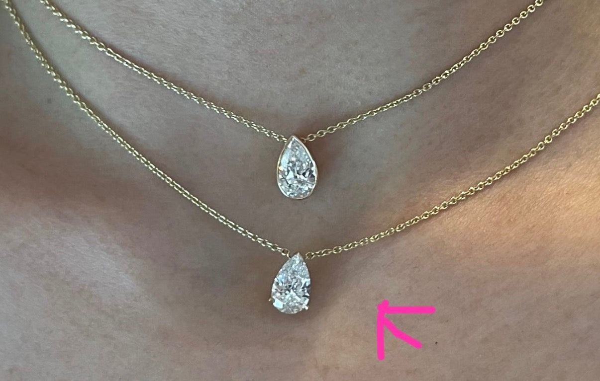 Payment link - Balance of CMO 1ct Pear Diamond Necklace