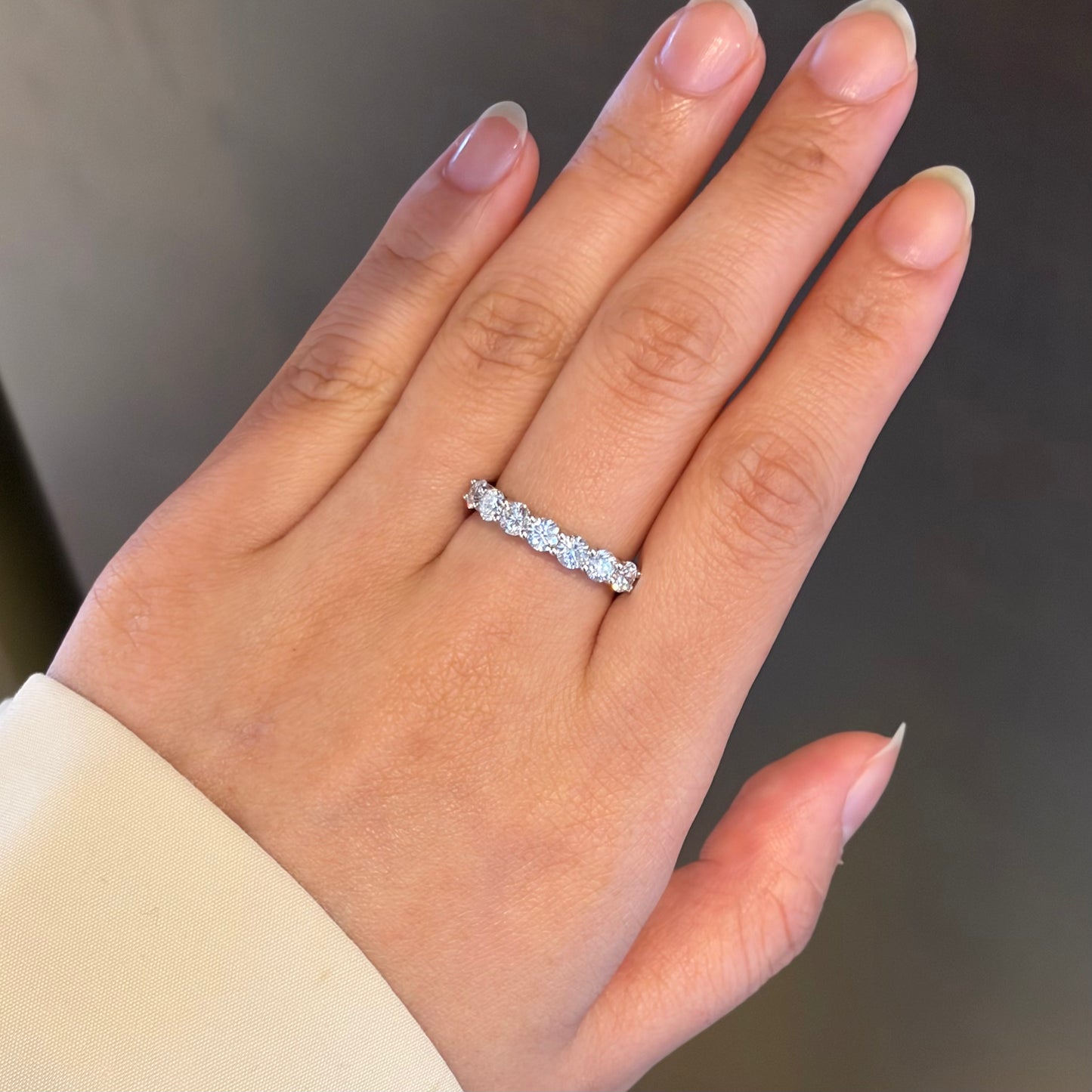Lab Diamond Collection - 15pt U Setting Round Diamond Eternity Band