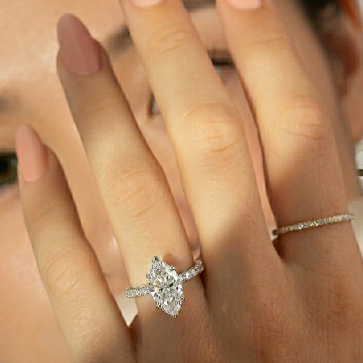 Lab Diamond Collection - 1.5ct Marquise Diamond Ring