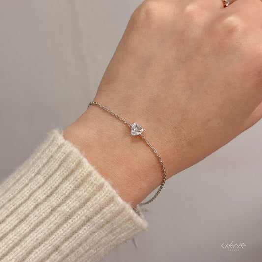 Lab Diamond Collection - 0.50ct Heart Shape Diamond Bracelet