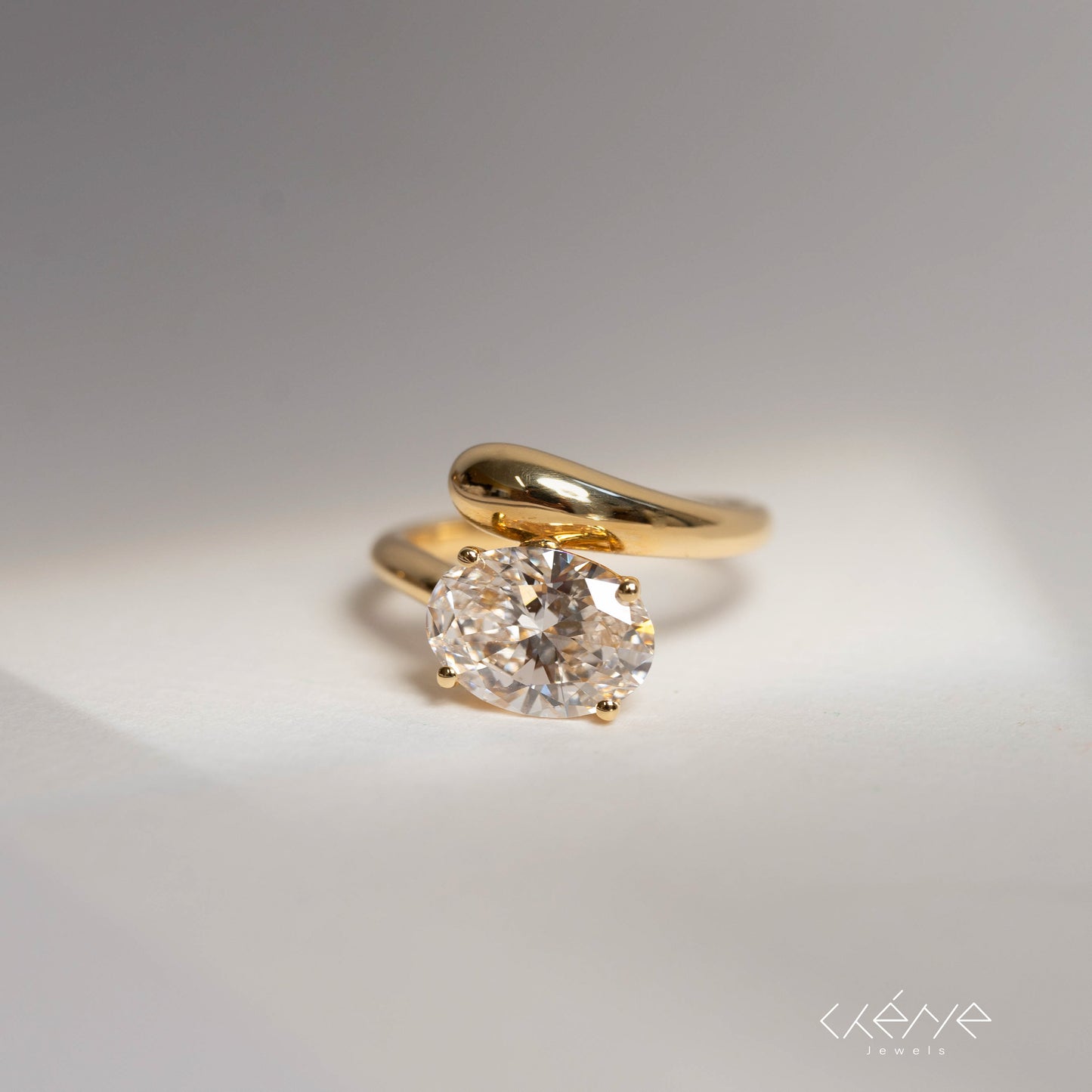 Lab Diamond Collection - Chunky Oval Shaped Diamond Ring