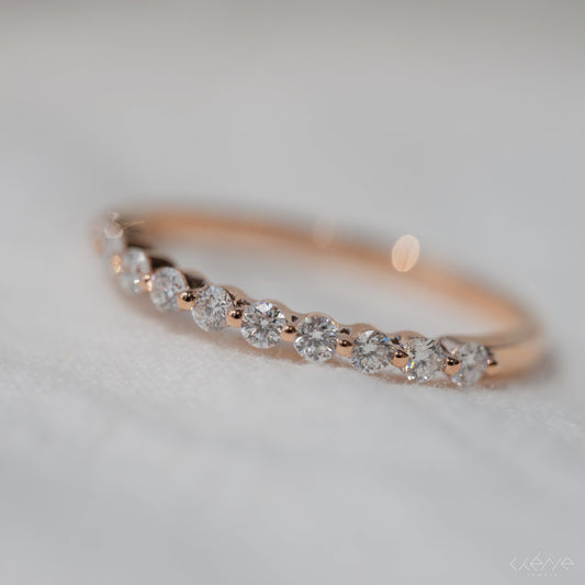 0.30ct Single Prong Round Diamond Eternity Band/30分單爪鑲圓形鑽石線戒