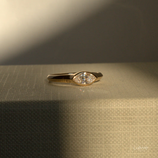 Lab Diamond Collection - 0.50ct Marquise Signet Ring