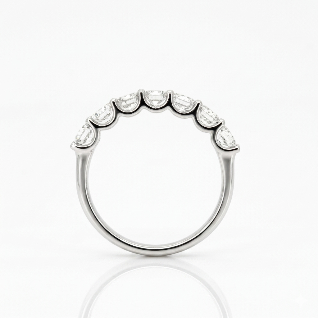 Lab Diamond Collection - 15pt U Setting Round Diamond Eternity Band