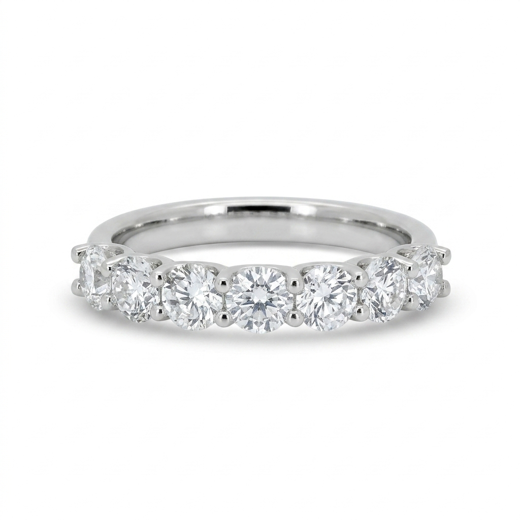 Lab Diamond Collection - 15pt U Setting Round Diamond Eternity Band