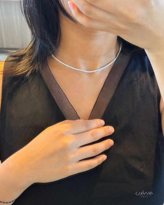 Lab Diamond Collection - 6.5CT Diamond Tennis Necklace