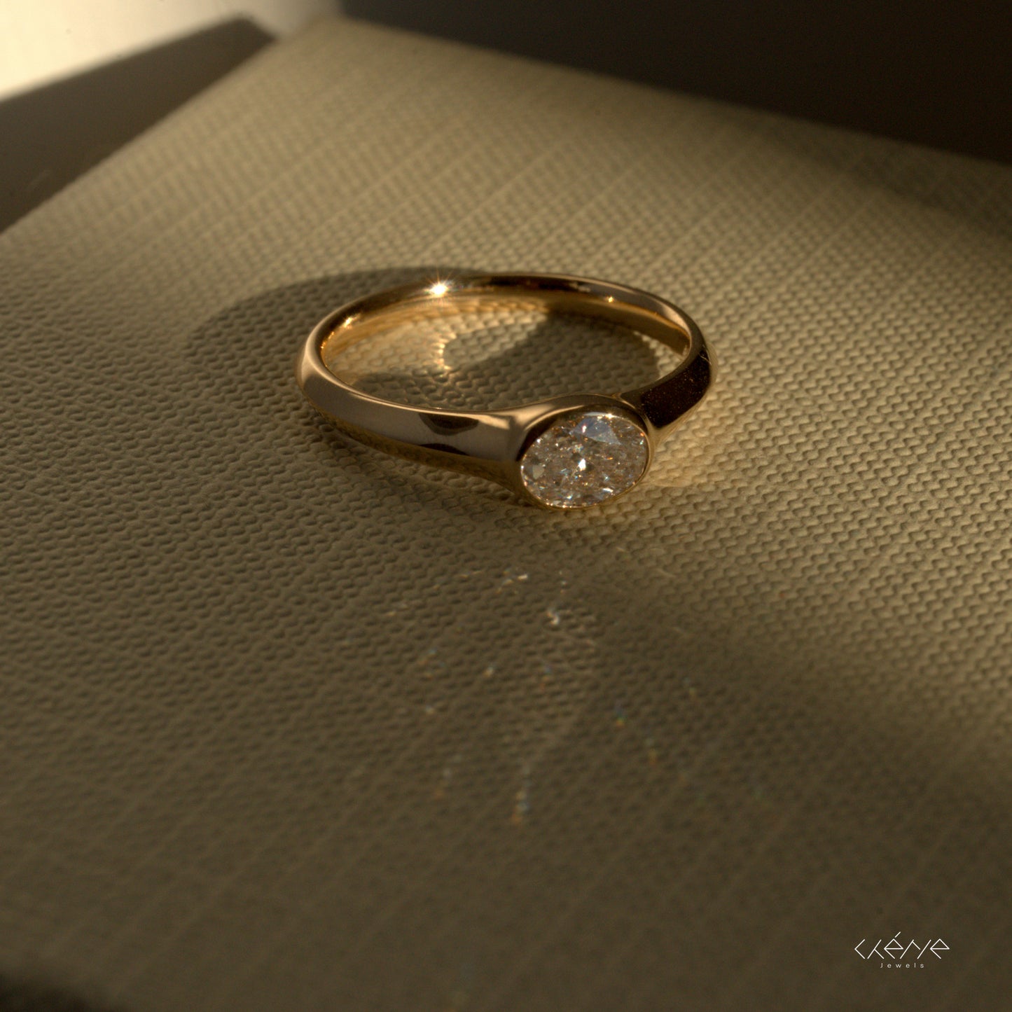 Lab Diamond Collection - 0.50ct Oval Shape Signet Ring