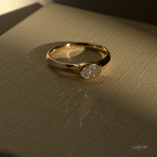 Lab Diamond Collection - 0.50ct Oval Shape Signet Ring