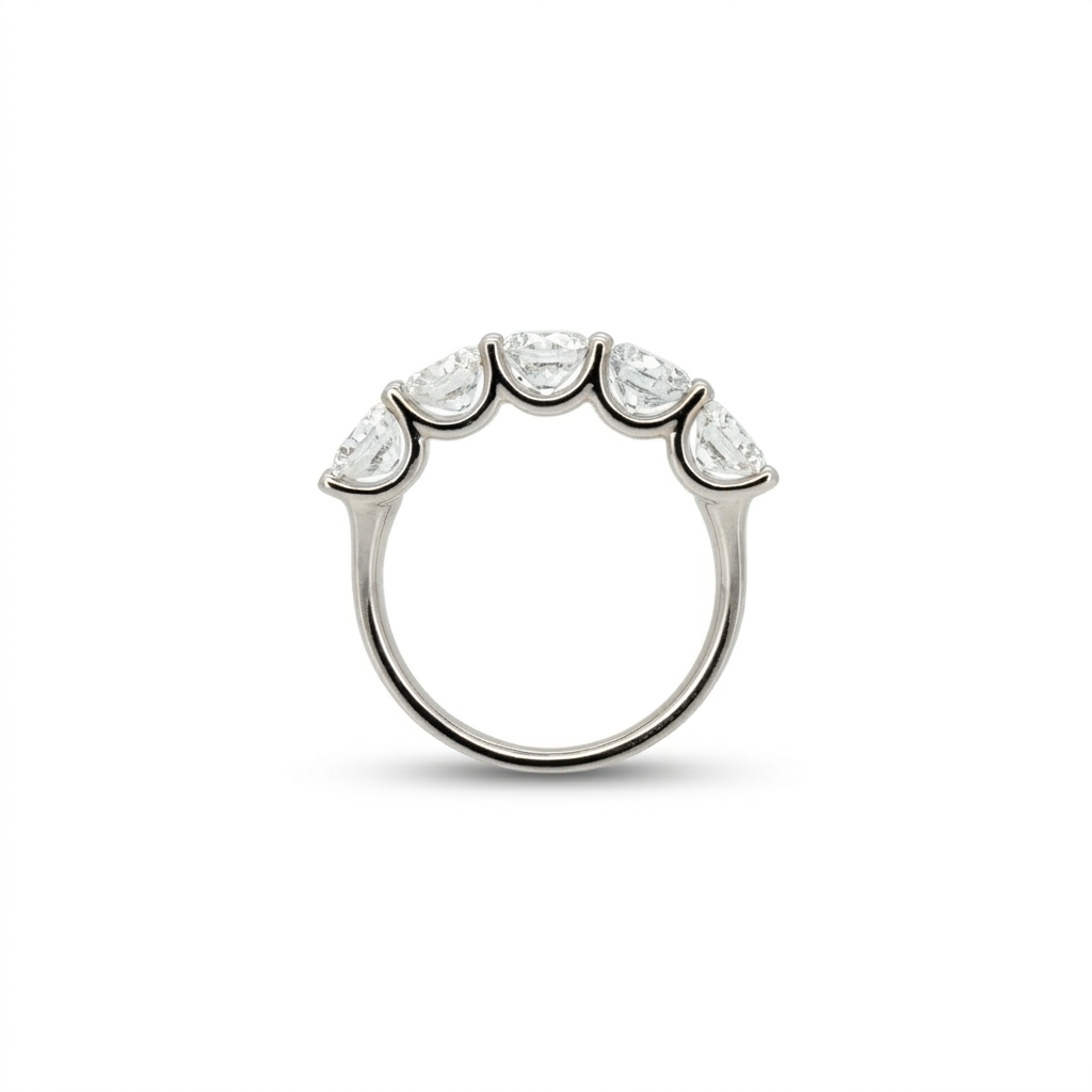 Lab Diamond Collection - 50pt U Setting Round Diamond Eternity Band