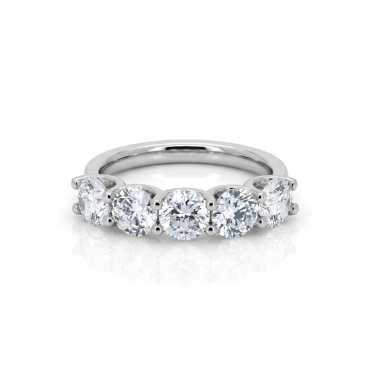 Lab Diamond Collection - 50pt U Setting Round Diamond Eternity Band