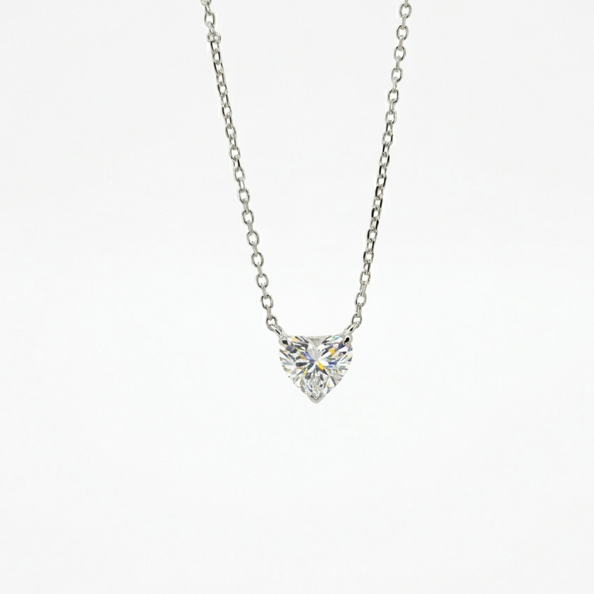 Lab Diamond Collection - 0.50ct Heart Shape Diamond Solitaire Necklace