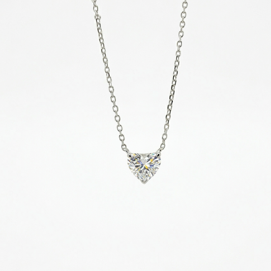 Lab Diamond Collection - 0.50ct Heart Shape Diamond Solitaire Necklace