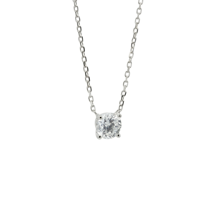 Lab Diamond Collection - 0.50ct Round Diamond Four Prong Setting Solitaire Necklace