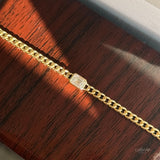 Lab Diamond Collection - Cuban Link with Emerald Cut Diamond Bracelet