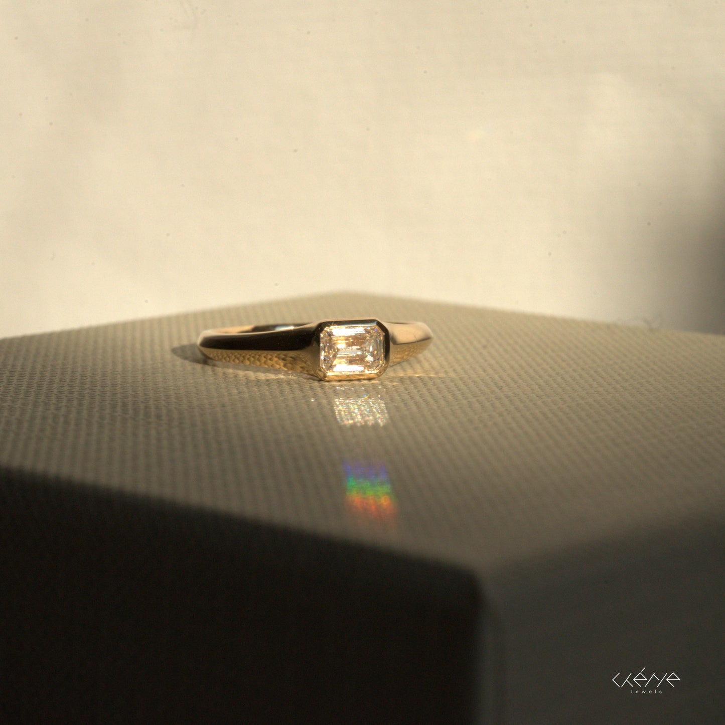Lab Diamond Collection - 0.50ct Emerald Cut Signet Ring