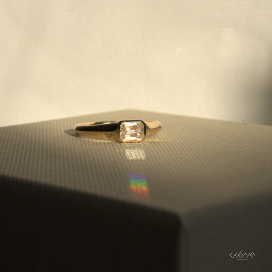 Lab Diamond Collection - 0.50ct Emerald Cut Signet Ring