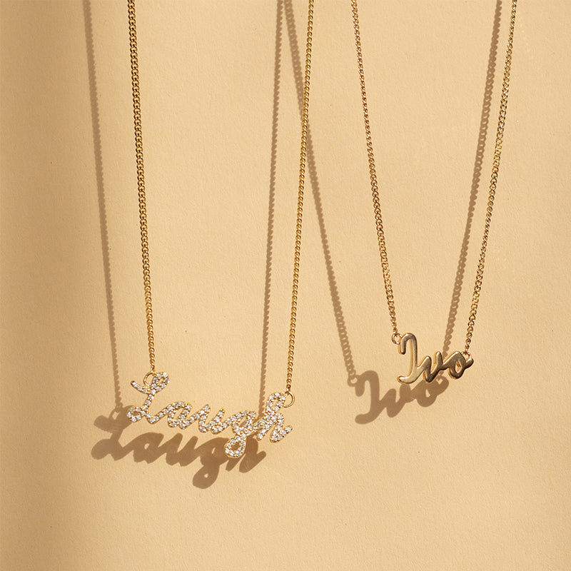 Script Name Necklace - Plain Version