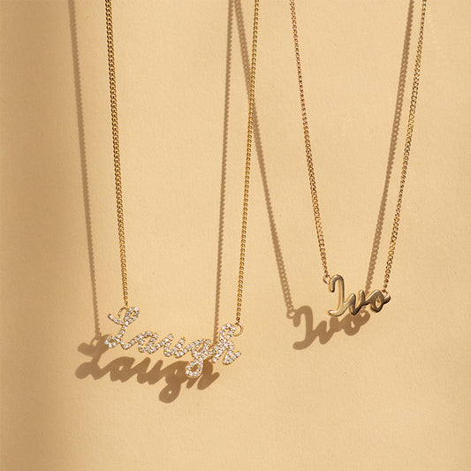 Script Name Necklace - Plain Version
