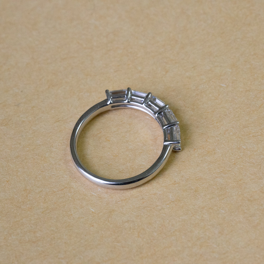 Lab Diamond Collection - East West Emerald Eternity Band