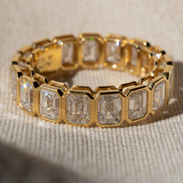 Lab Diamond Collection - Emerald Cut Full Eternity Diamond Band Ring