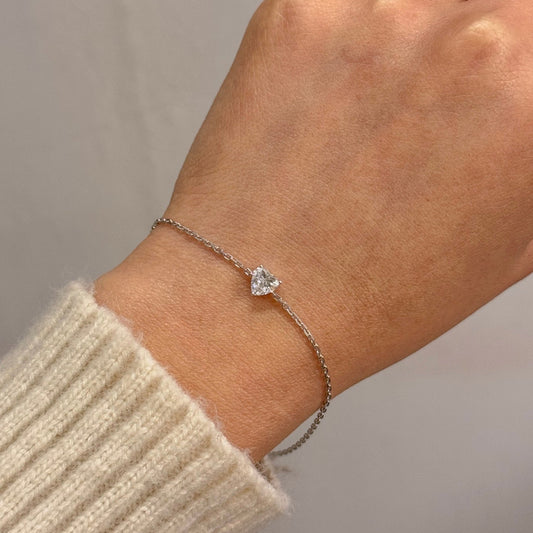 Lab Diamond Collection - 0.50ct Heart Shape Diamond Bracelet