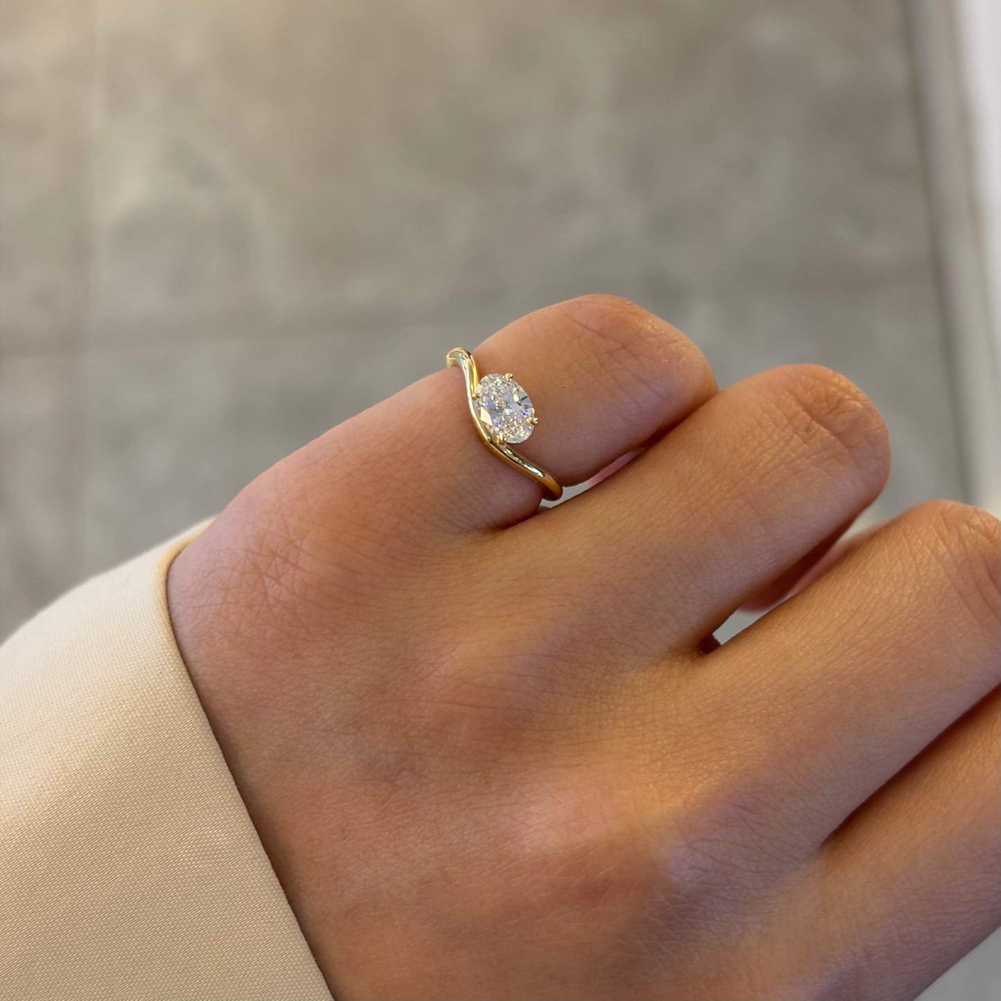 Lab Diamond Collection - 0.50ct Oval Cut Diamond Pinky Ring