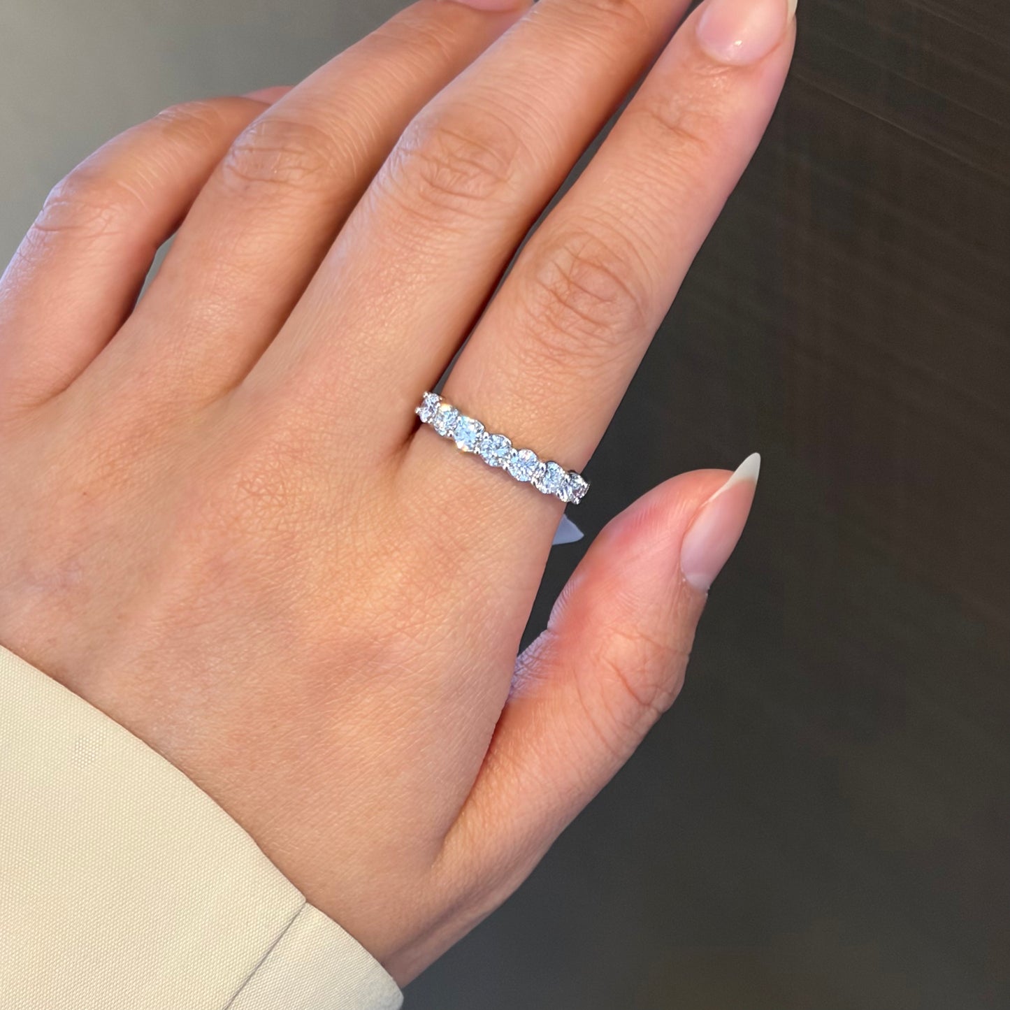 Lab Diamond Collection - Peony ~ Round Diamond Eternity Band