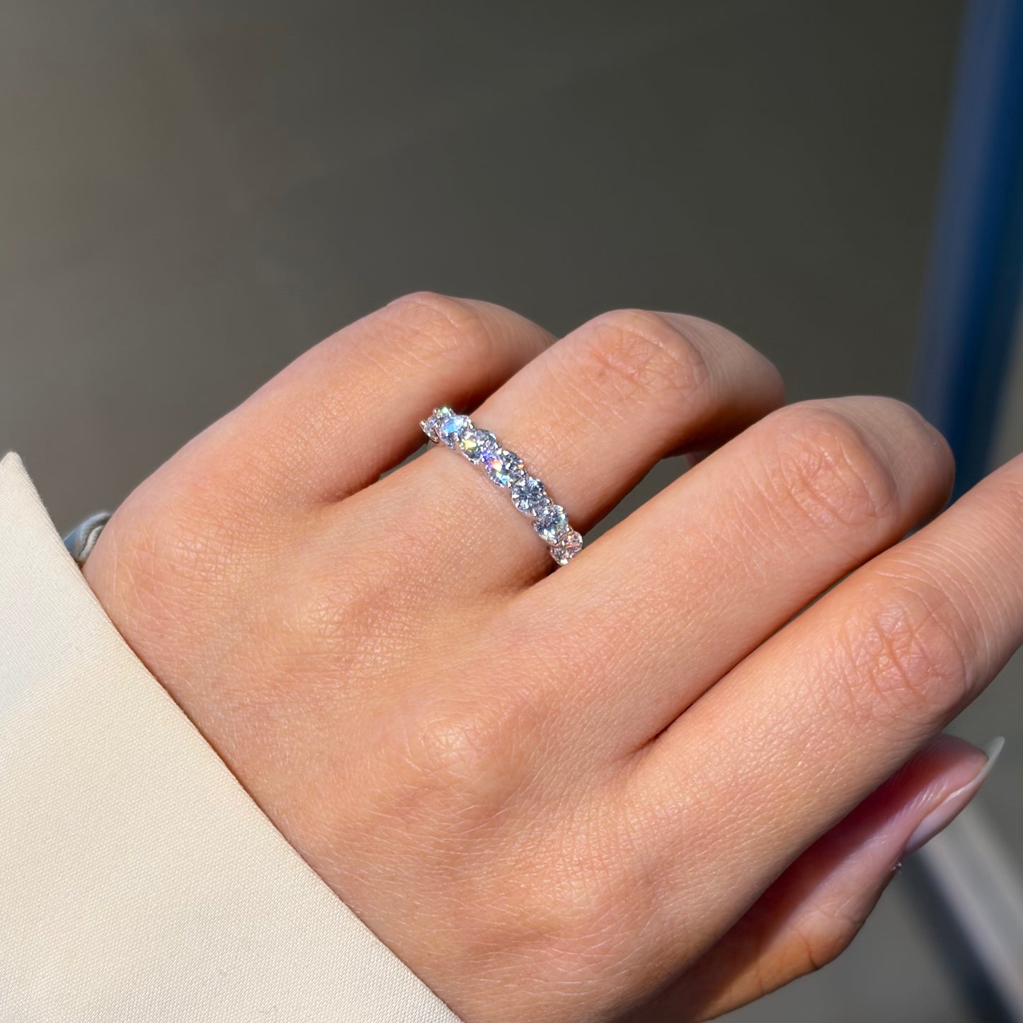 Lab Diamond Collection - 15pt U Setting Round Diamond Eternity Band